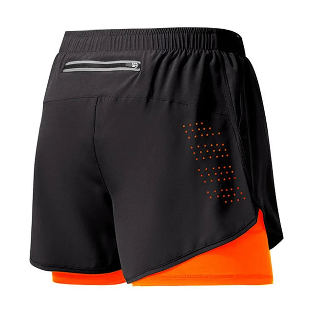 Men’s Running Shorts – Quick Dry Double Layer Fitness Shorts