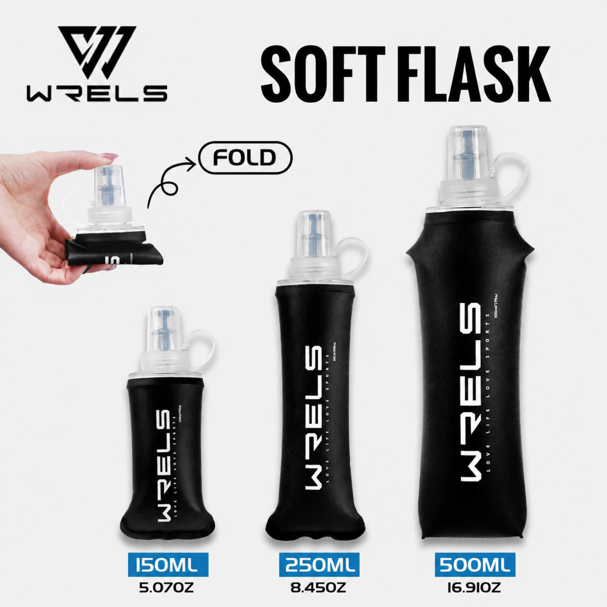 WRELS Soft Flask 500ml – Lightweight Hydration for Every Adventure