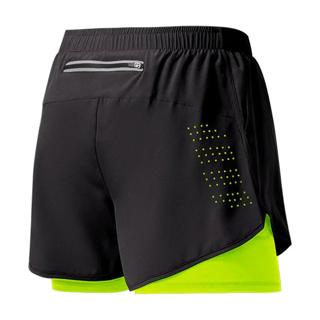 Men’s Running Shorts – Quick Dry Double Layer Fitness Shorts