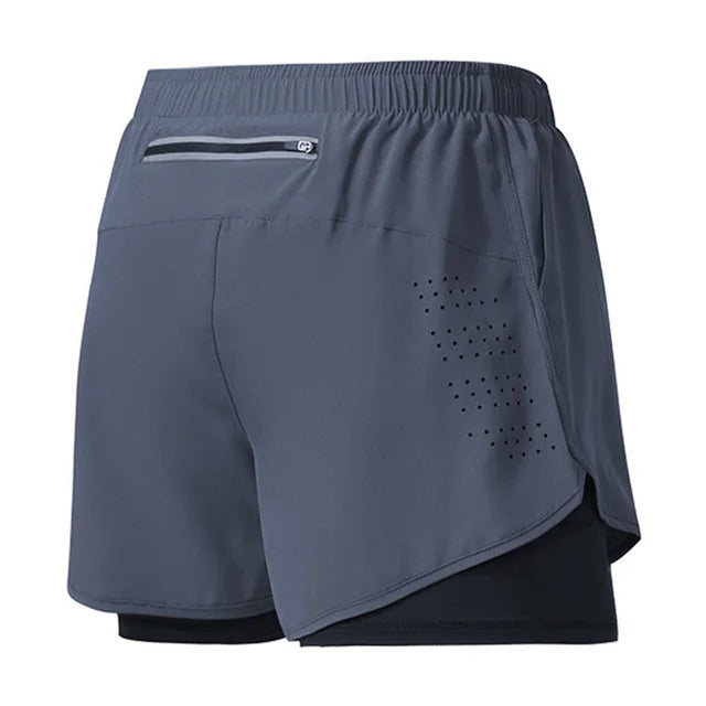Men’s Running Shorts – Quick Dry Double Layer Fitness Shorts