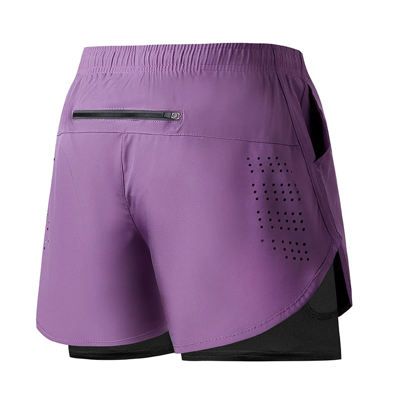 Men’s Running Shorts – Quick Dry Double Layer Fitness Shorts