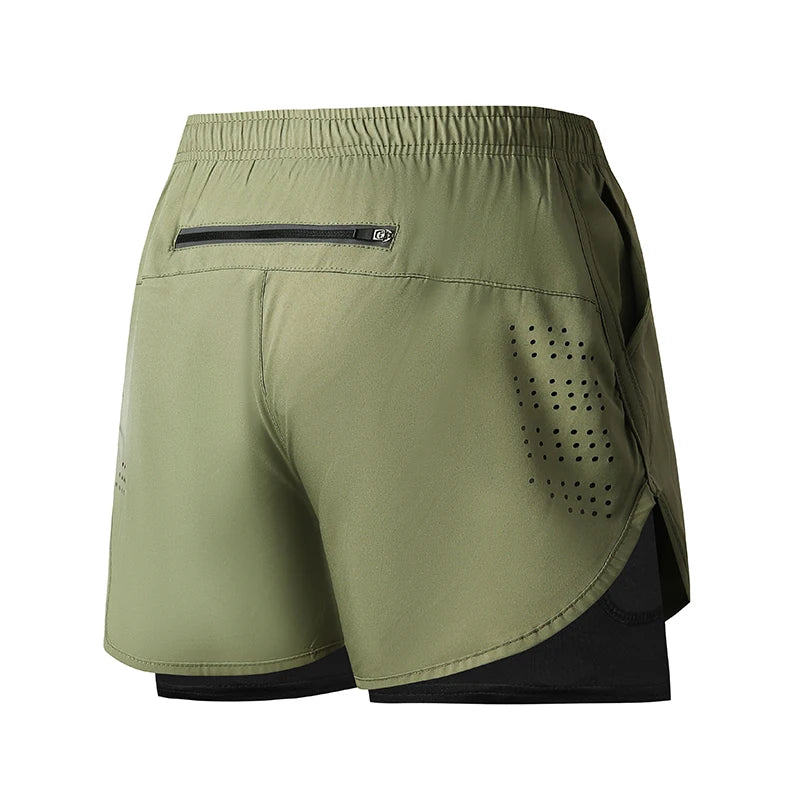 Men’s Running Shorts – Quick Dry Double Layer Fitness Shorts