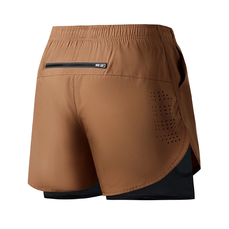 Men’s Running Shorts – Quick Dry Double Layer Fitness Shorts