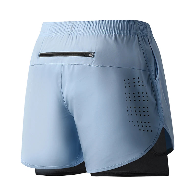 Men’s Running Shorts – Quick Dry Double Layer Fitness Shorts