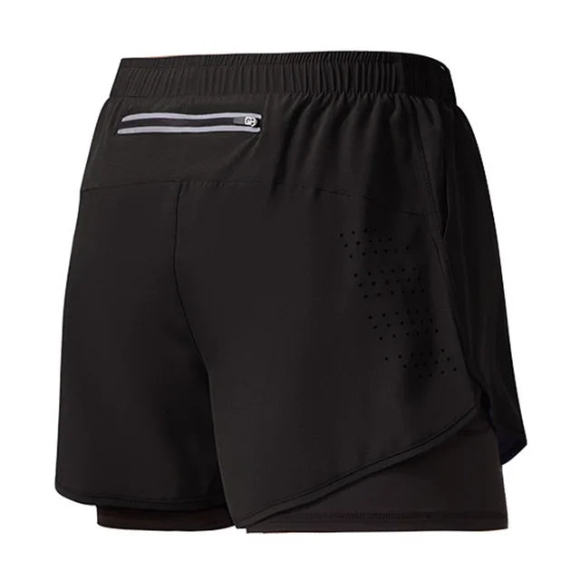 Men’s Running Shorts – Quick Dry Double Layer Fitness Shorts